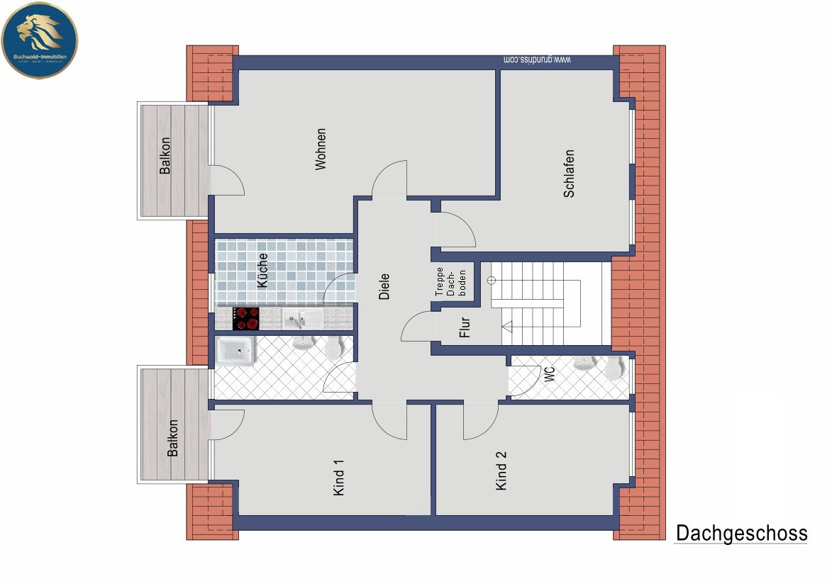 Leerstehende Dachgeschosswohnung