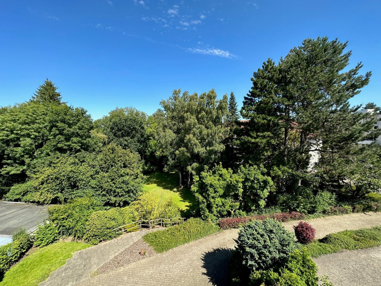 Ausblick vom Balkon hinten